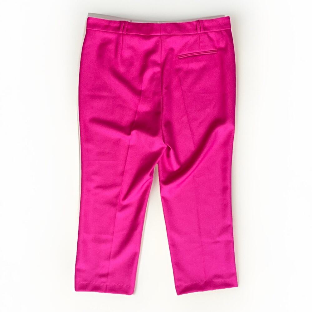BOSS Womens Slim Fit Talawa Ankle Pants Bright Pink Wool Twill US 16 NWOT $368 - Picture 7 of 16